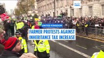Thousands of UK farmers descend on Parliament to protest against inheritance tax hike