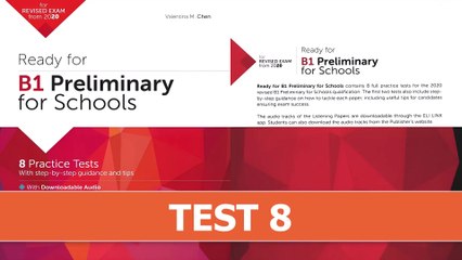 PET Listening - Ready for B1 Preliminary for School 8 Practice Test 8 with ANSWER KEY