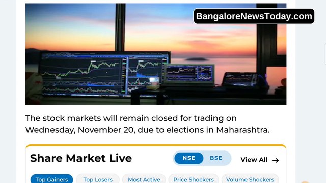 Market holiday: NSE, BSE to remain closed on November 20 due to Maharashtra elections