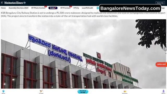 KSR Bengaluru railway station to copy Kempegowda airport in ₹1,500-crore renovation