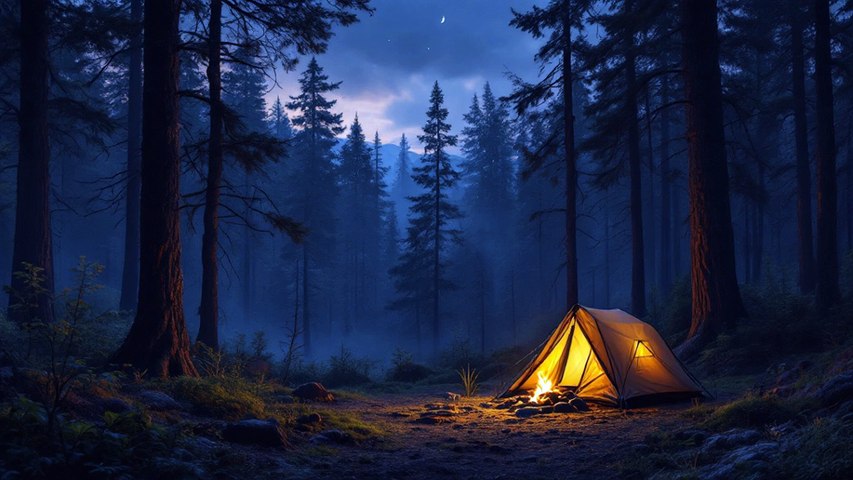 6 Scary Camping In The Woods HORROR Stories | With Rain Sounds