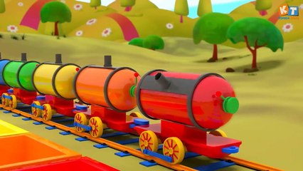 Color Train - Wheels on the Train - Baby Nursery Rhymes