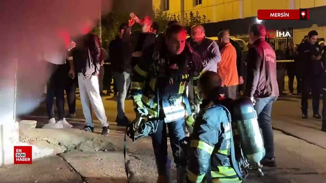 Mersin'de tekstil atölyesinde yangın: 4 işçi dumandan etkilendi