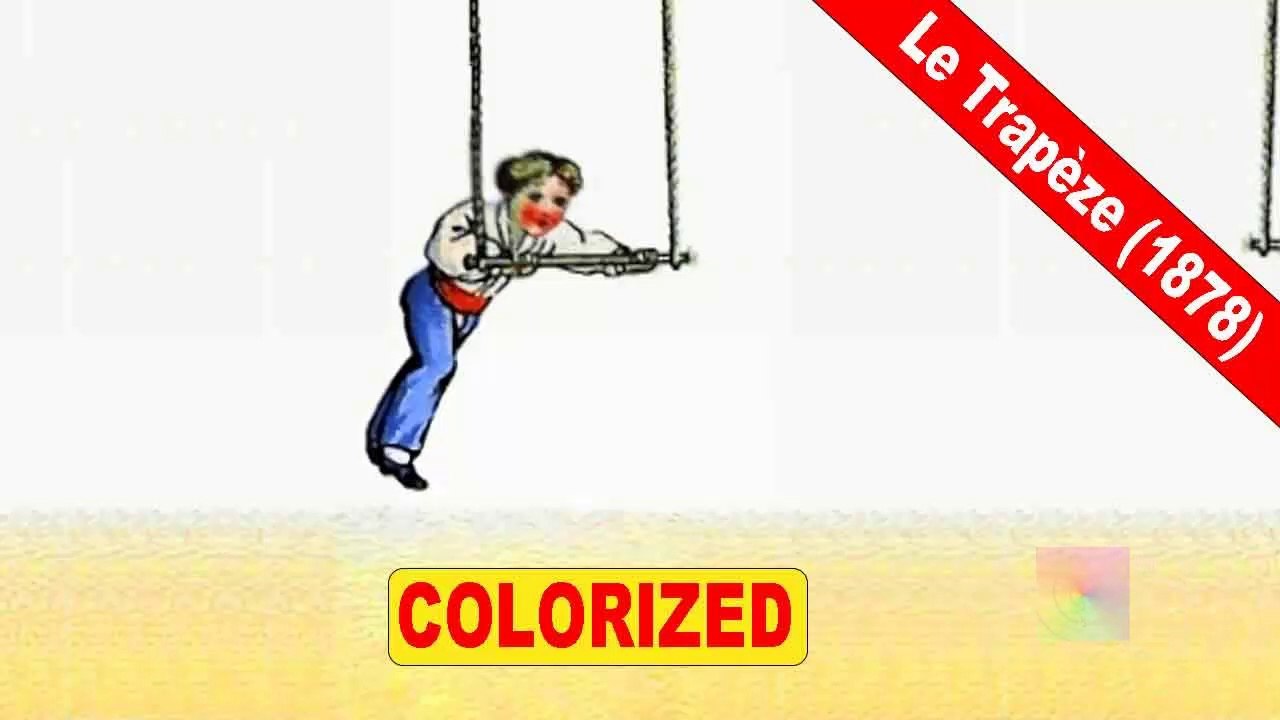 Le Trapèze (1878) | Trapezium | das Trapez | Old Colorized Movie
