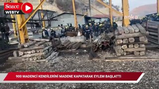 Çayırhan Termik Santrali maden sahalarının özelleştirme kararına karşı 500 madenci, kendilerini madene kapatarak eylem başlattı