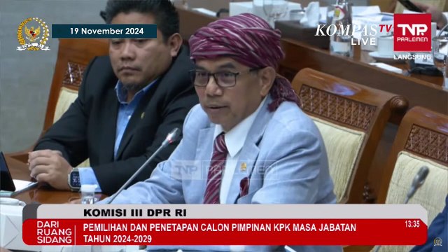 [FULL] Anggota DPR Singgung Capim KPK Ibnu Pernah Vonis Bebas Terdakwa Korupsi