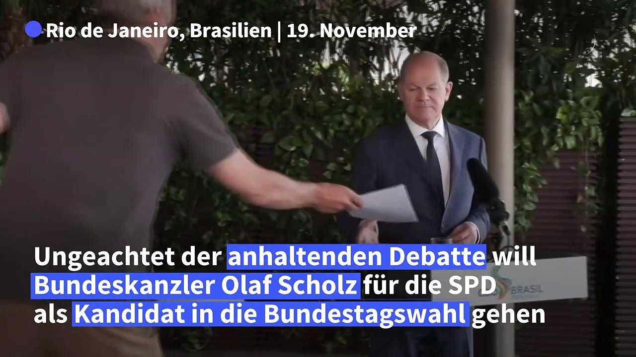 Scholz in Rio: 'Wir wollen die Wahl gewinnen, ich und die SPD'