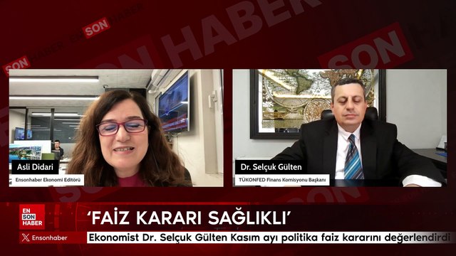 Ekonomist Dr. Selçuk Gülten, Merkez Bankası'nın kasım ayı politika faiz kararını değerlendirdi