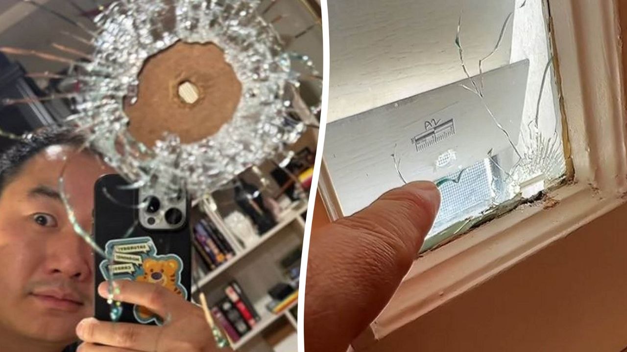 Mann vor verirrter Kugel aus dem Fenster geschützt - durch IKEA-Bücherregal