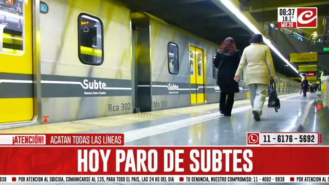 Paro de subtes: ¿a qué hora se suspenden los servicios?