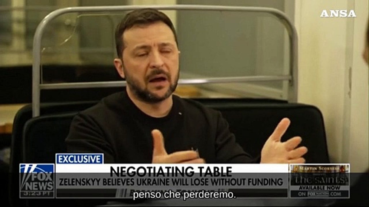 Zelensky, "se gli Usa tagliano gli aiuti l'Ucraina perdera'"
