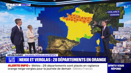 Neige et verglas: les 28 départements placés en vigilance orange ce jeudi