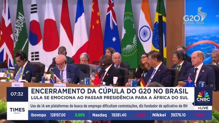 Encerramento da Cúpula do G20: Lula Passa presidência para a África do Sul