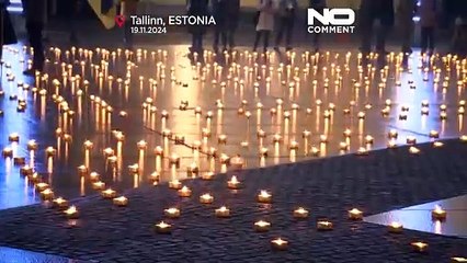 1.000 velas acesas em Tallinn e Riga em solidariedade com a Ucrânia