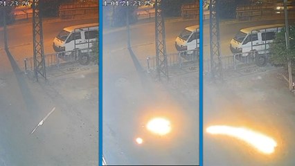 Adana’da 2 iş yerine düzenlenen molotofkokteylli saldırı güvenlik kamerasında