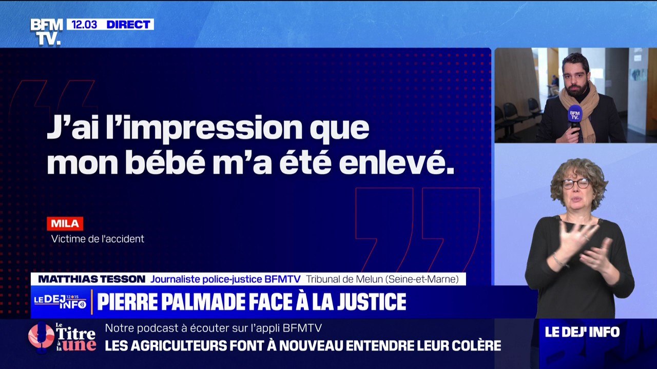 Procès Pierre Palmade: "J'ai l'impression que mon bébé m'a été enlevé", déclare Mila, victime de l'accident, à la barre