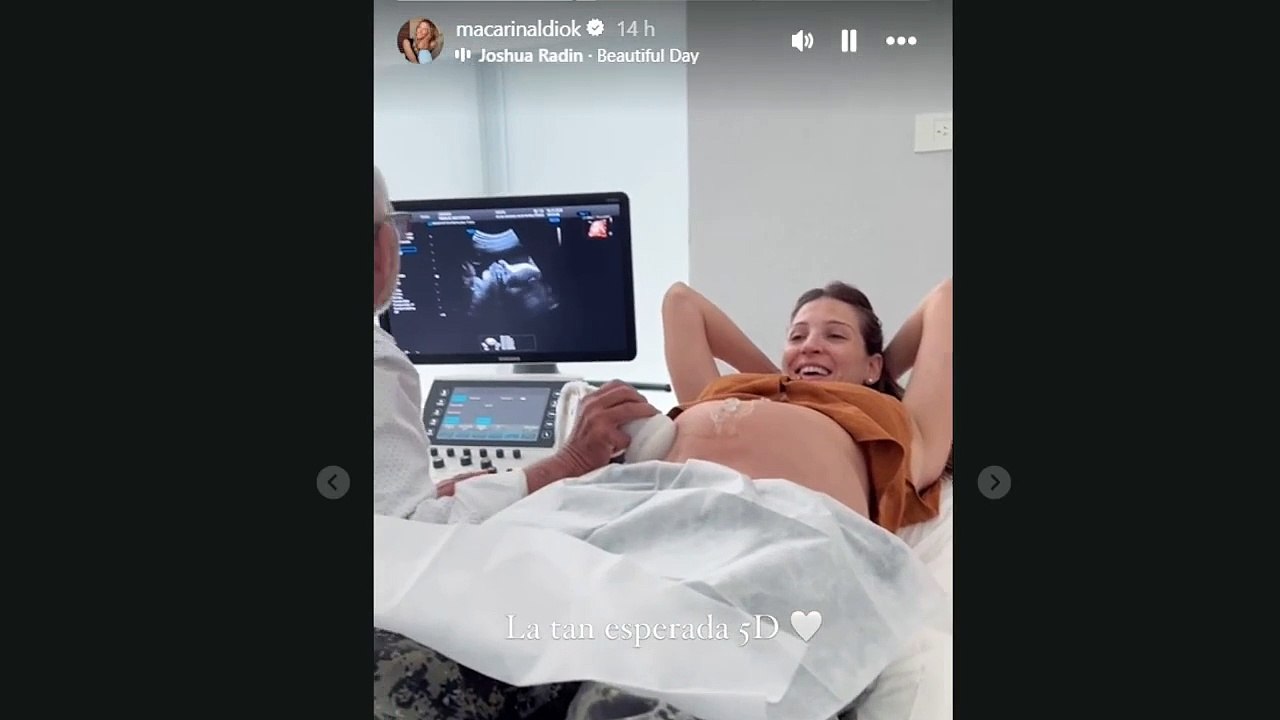 Macarena Rinaldi y el video de la ecografía 5D en su semana 30 de embarazo