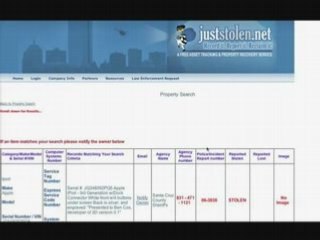 Instructional Stolen Property Search