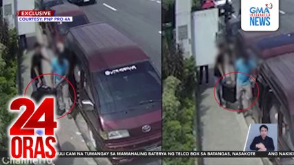 5 lalaki na tumangay sa lithium ion batteries sa telco box, arestado | 24 Oras
