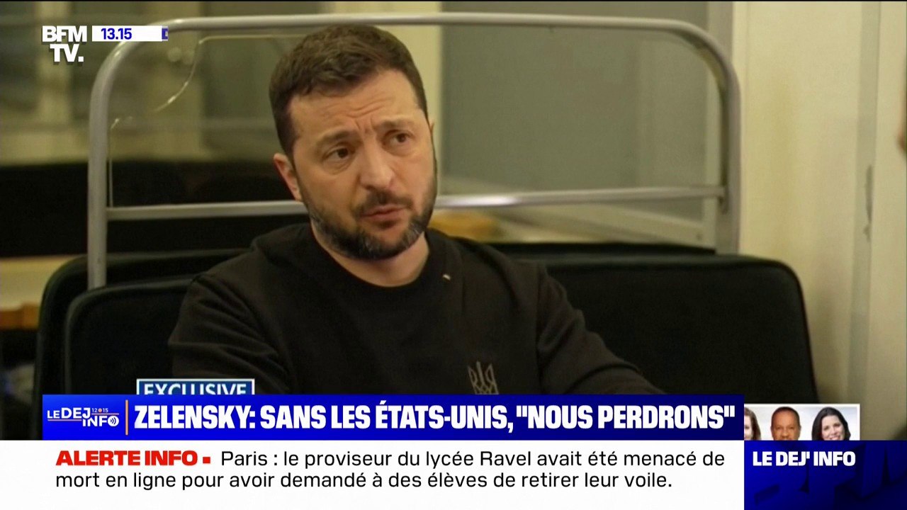 Guerre en Ukraine: "Nous perdrons" si les États-Unis arrêtent d'aider Kiev, assure Volodymyr Zelensky