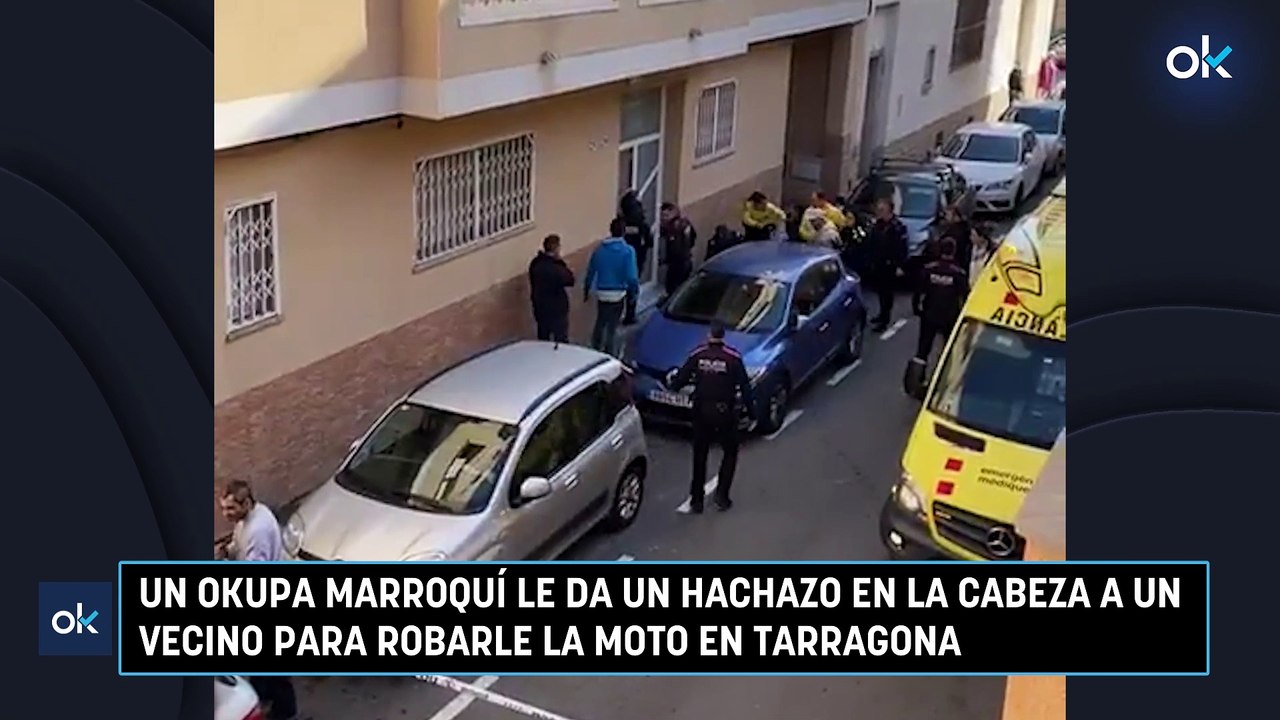 Un okupa marroquí le da un hachazo en la cabeza a un vecino para robarle la moto en Tarragona