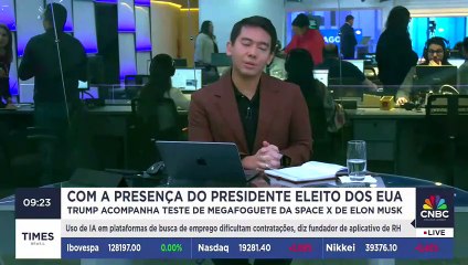 Trump acompanha teste de megafoguete da SpaceX de Elon Musk
