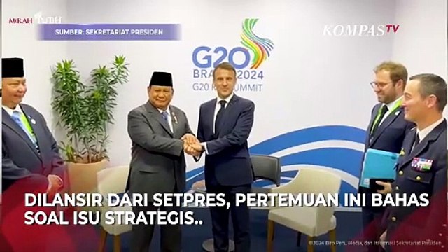 Momen Prabowo dan Macron Berpelukan Usai Pertemuan di Sela-Sela KTT G20 Brasil