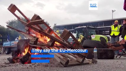 Farmers block highway near French-Spanish border in protest against EU-Mercosur deal