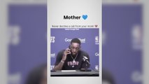 El emotivo momento del jugador de la NBA, Bam Adebayo, cogiendo una llamada de su madre en plena rueda de prensa