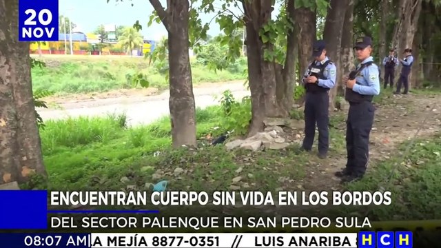 Muerto hallan a hombre en los bordos del sector Palenque, SPS