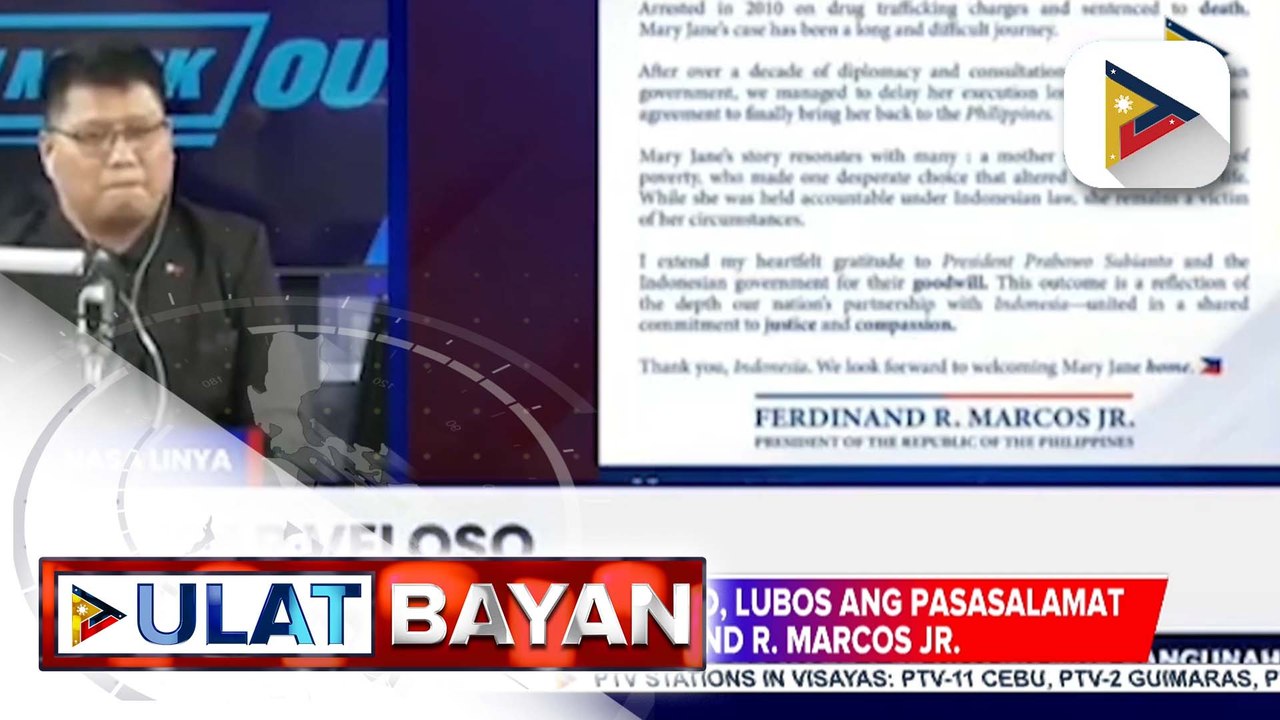 Pamilya ni Mary Jane Veloso, lubos ang pasasalamat kay PBBM
