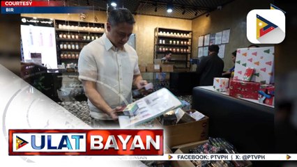 BIR Commissioner Lumagui Jr., ininspeksyon ang isang vape shop sa Tomas Morato, Q.C.