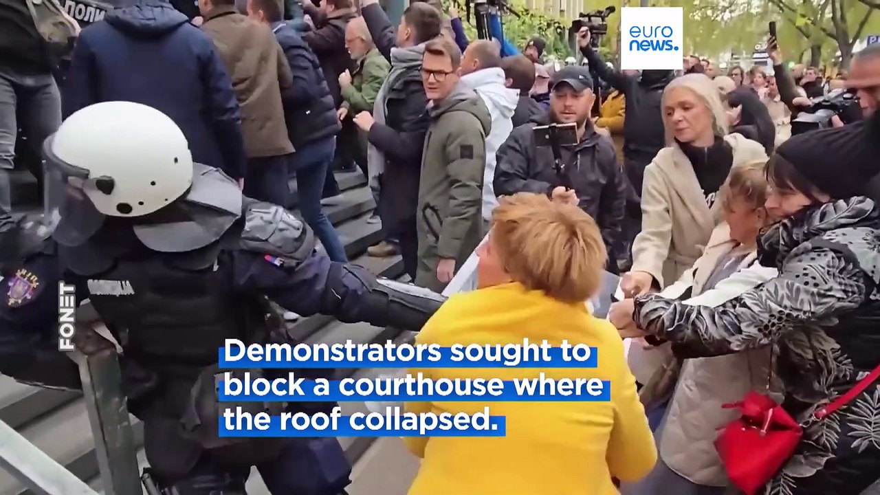 Protests continue in Serbia over deadly train station awning collapse