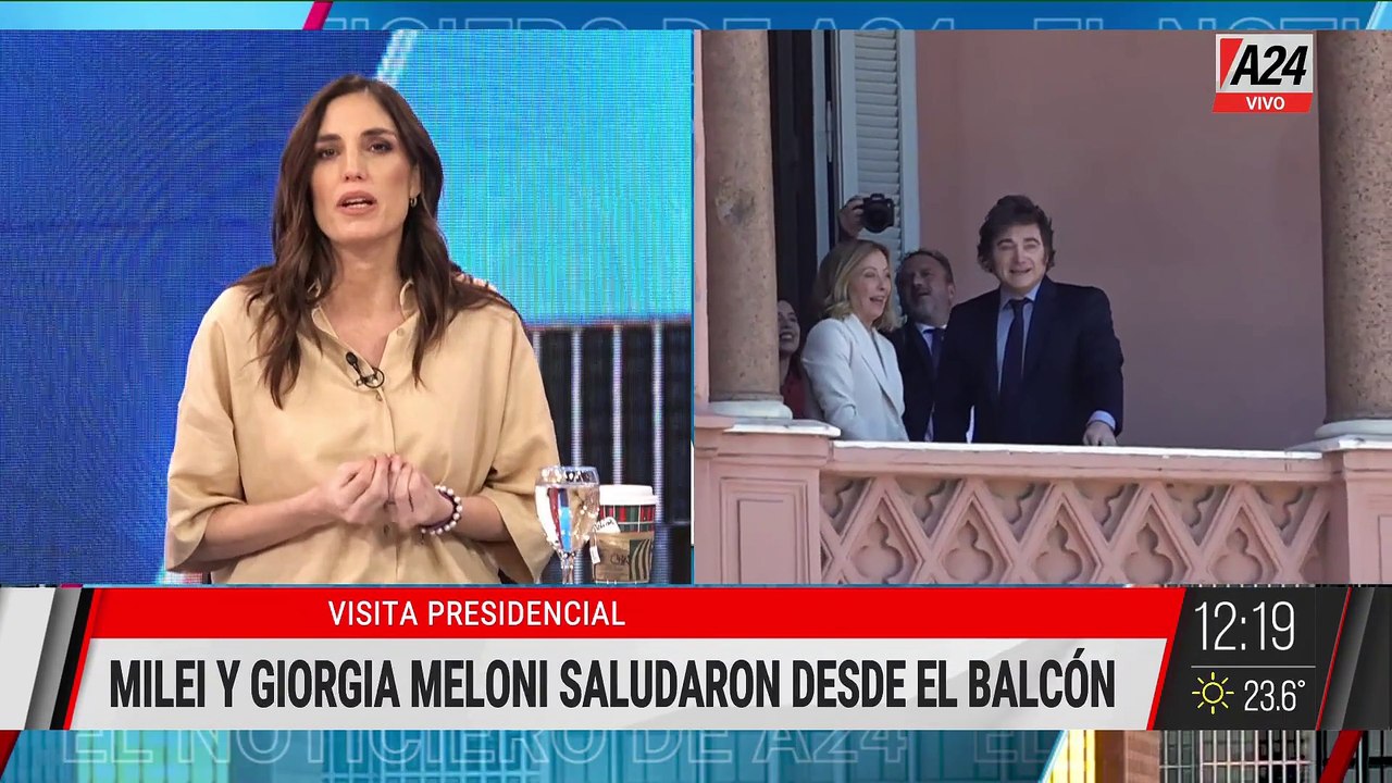 🤝 Javier Milei recibe a Giorgia Meloni en Casa Rosada en busca de inversiones