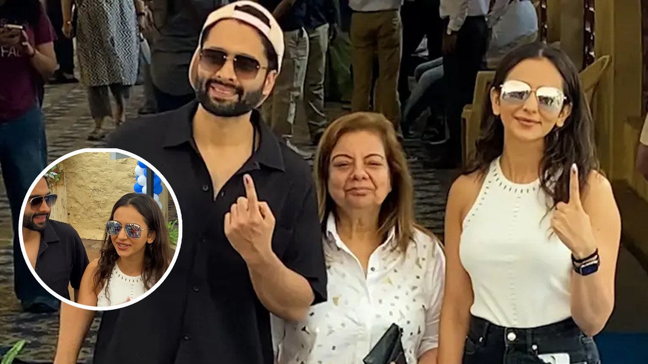Rakul Preet & Jackky Bhagnani Vote In Mumbai | Maharashtra Vidhan Sabha Elections 2024
