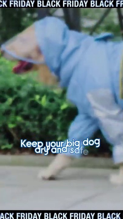 Big Dog Raincoat with Tail Jumpsuit