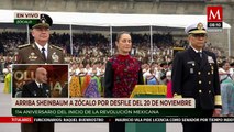 Sheinbaum iza bandera y pasa revista por el 114 aniversario de la Revolución Mexicana