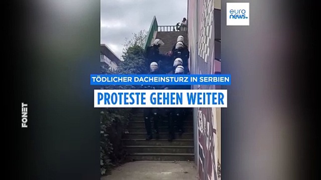 Tödlicher Dacheinsturz in Serbien: Proteste gehen weiter