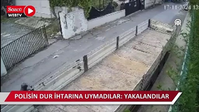 Kartal'da polisin dur ihtarına uymayan araçtaki 2 şüpheli yakalandı
