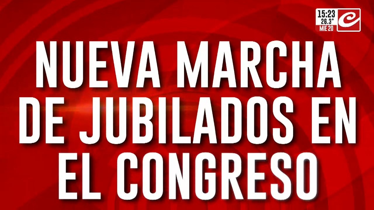 Nueva marcha de jubilados en el Congreso: cara a cara con la policía