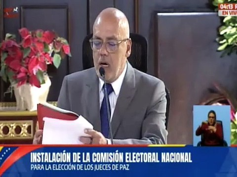 Presidente de la AN Jorge Rodríguez anunció la elección de 30 mil jueces y juezas de paz el 15-Dic