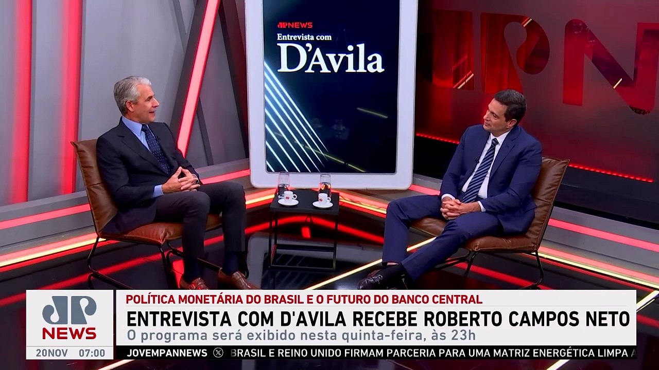 Entrevista com d’Avila recebe Roberto Campos Neto nesta quinta-feira (21)