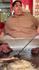 Big Man Making Chapli Kabab - Adam Khan Chapli Kabab
