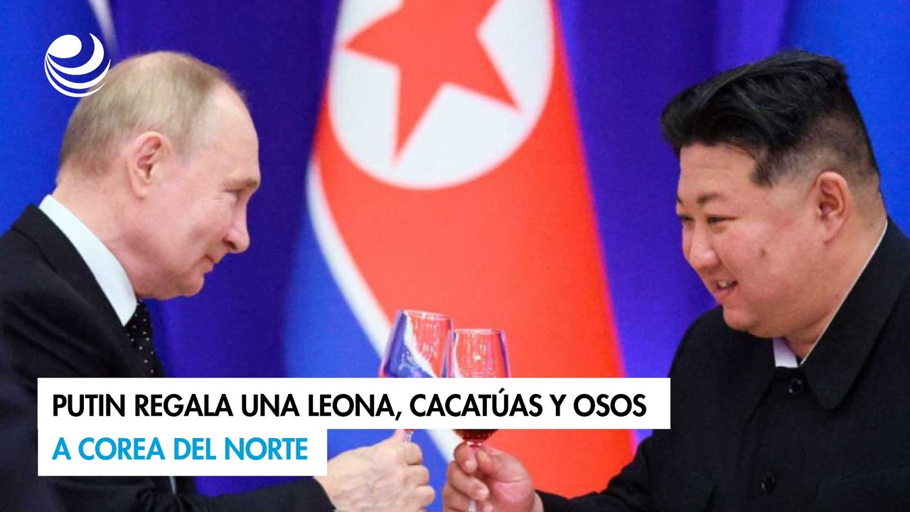 Putin regala una leona, cacatúas y osos a Corea del Norte