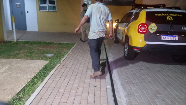 Homem agride a família: esposa, e os dois filhos e é preso pela PM
