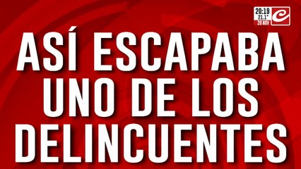 Balacera a metros de un shopping: así escapaba uno de los delincuentes