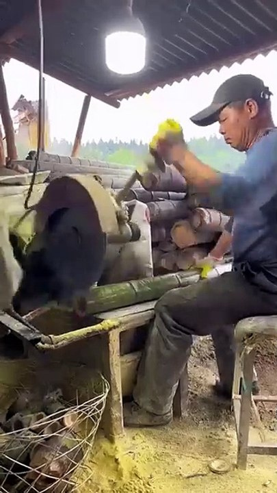 切竹子的工作