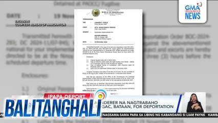 Wanted na money launderer na nagtrabaho sa ni-raid na BPO sa Bagac, Bataan, for deportation sa Indonesia | Balitanghali