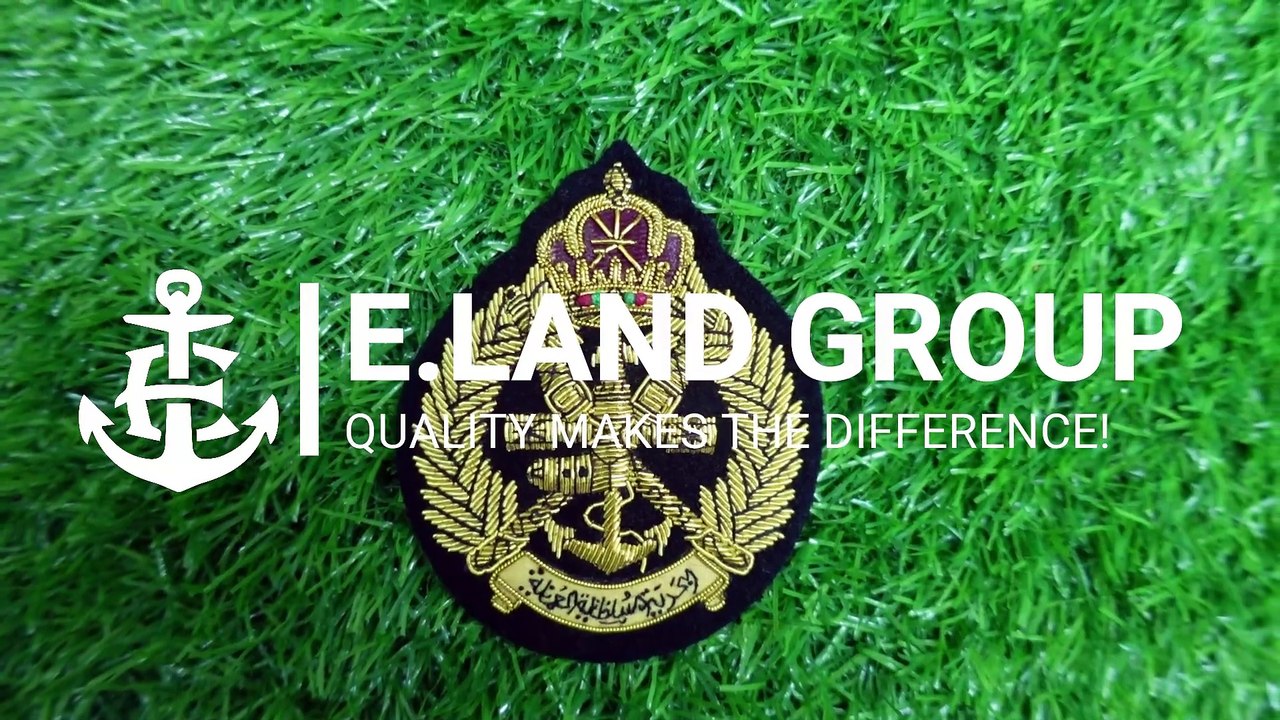Embroidery Badges, Royal Air Force Of Oman Cap Badge,  Pakistan gold wire badges