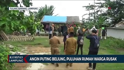 Angin Puting Beliung Rusak Puluhan Rumah